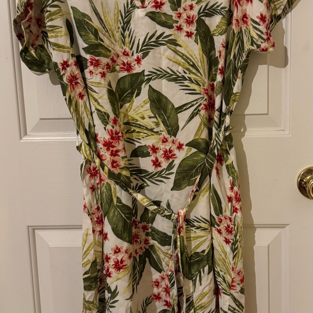 Floral Print Dress or Coverup with Belt